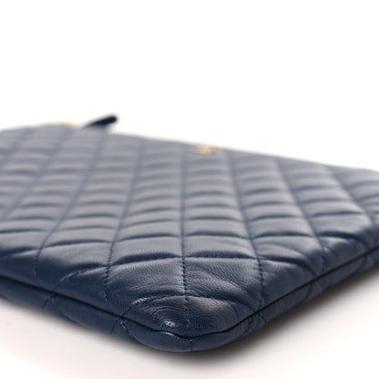 Chanel Lambskin Quilted Casino Beauty CC Cosmetic Case Navy 9 of 9