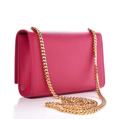 Saint Laurent Grain De Poudre Small Monogram Kate Satchel Bubblegum 3 of 6