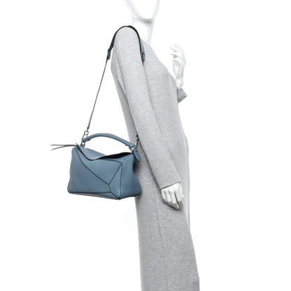Loewe Calfskin Medium Puzzle Bag Stone Blue 2 of 9