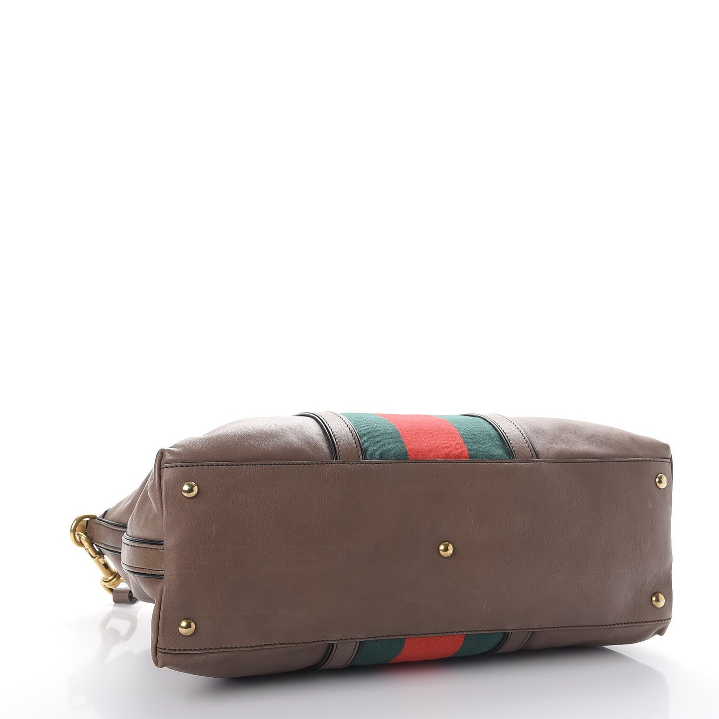 Calfskin Web Medium Rania Top Handle Bag Grey Field