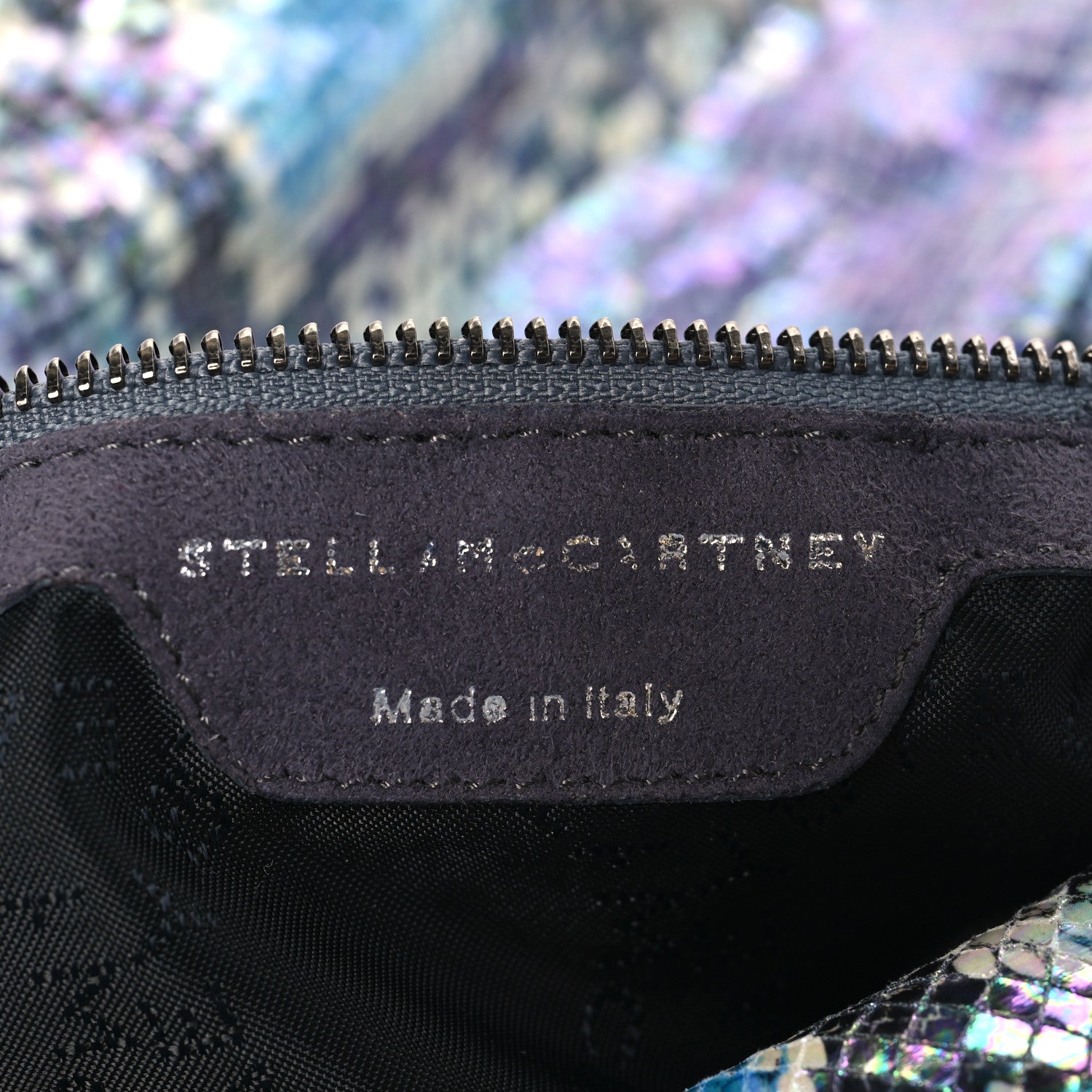 Stella McCartney Eco Python Oleographic Small Falabella Tote Navy 6 of 10