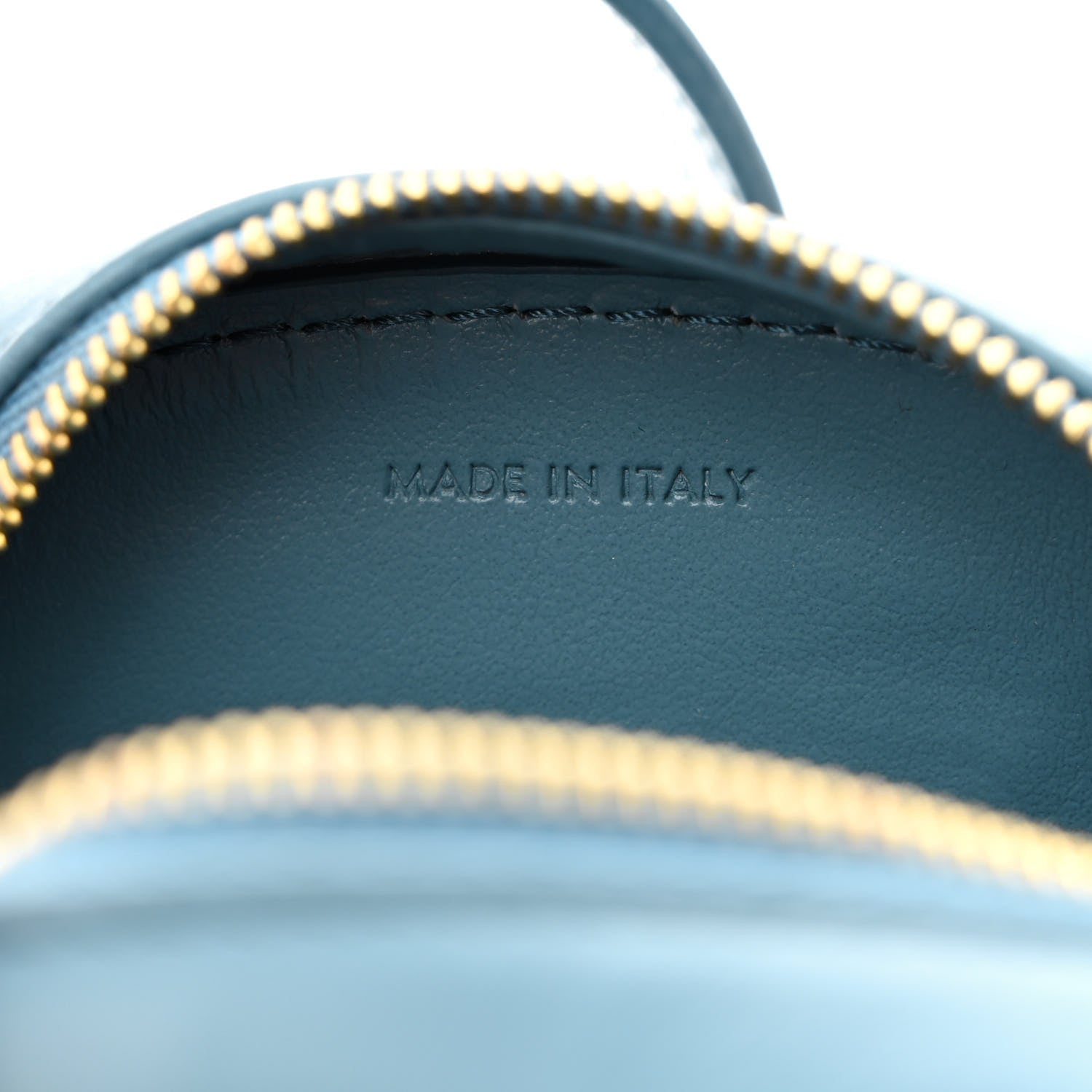 Celine Smooth Calfskin Cuir Triomphe Oval Bag Denim 6 of 9