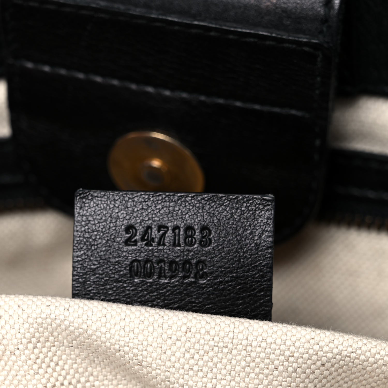 Gucci Calfskin Medium GG Running Tote Black 6 of 27
