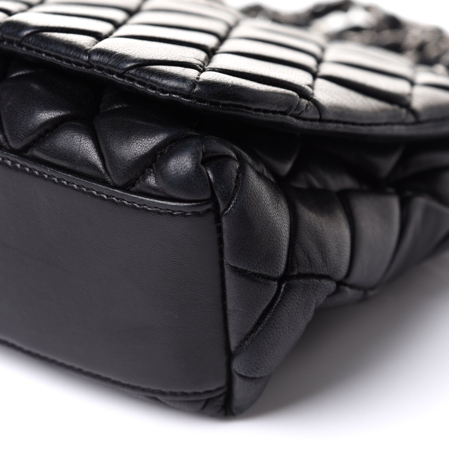 Lambskin Large New Bubble Flap Black