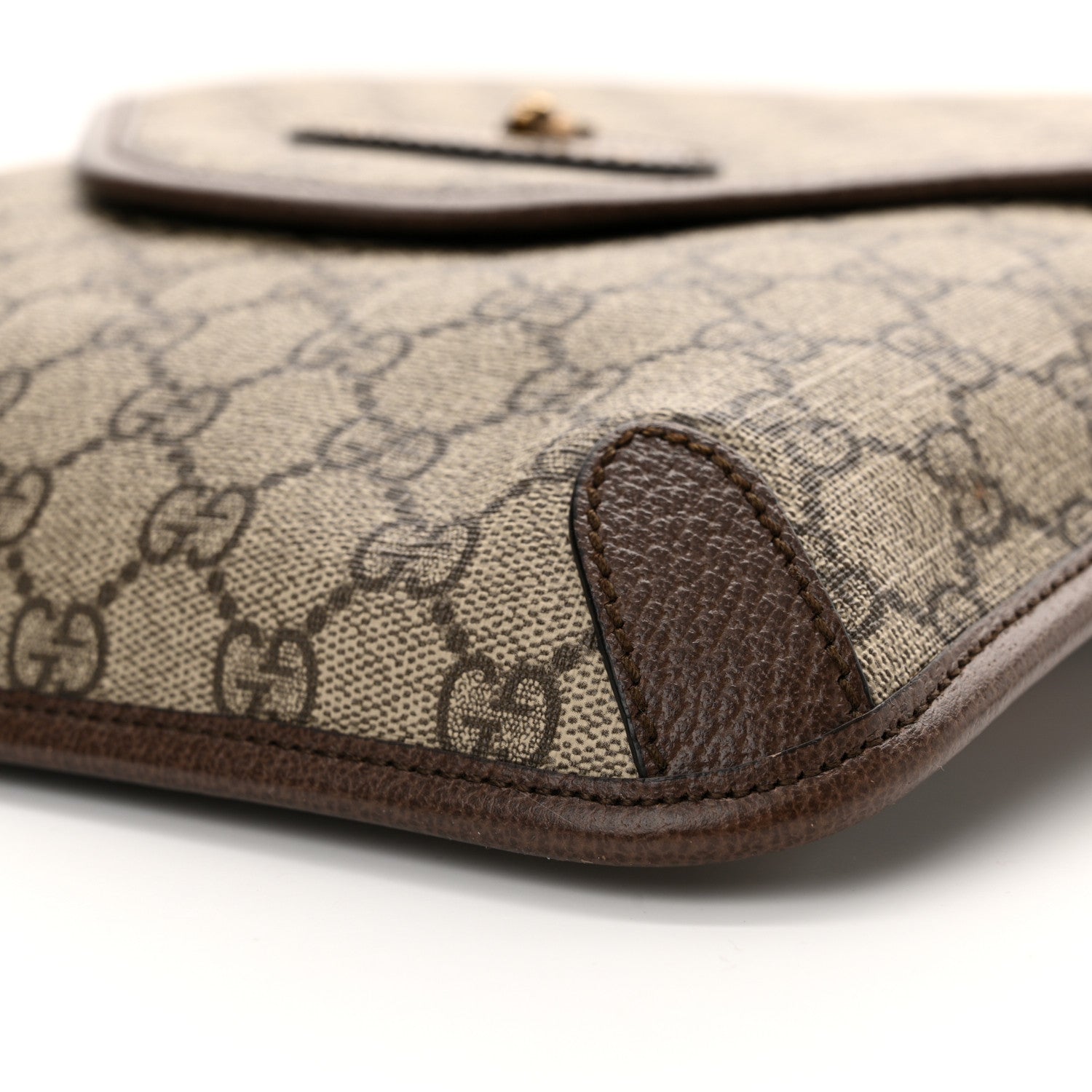 Gucci GG Supreme Monogram Web Medium Neo Vintage Flap Messenger Bag Beige New Acero 10 of 10