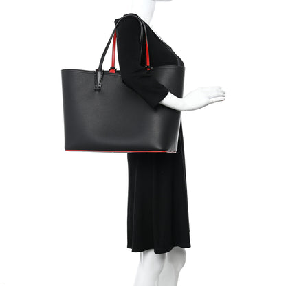 Christian Louboutin Calfskin Spikes East West Cabata Tote Black 2 of 10