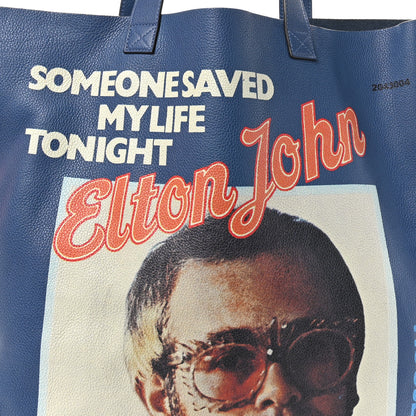 Gucci Calfskin Elton John Someone Saved My Life Tonight Large Tote Blue 9 of 11