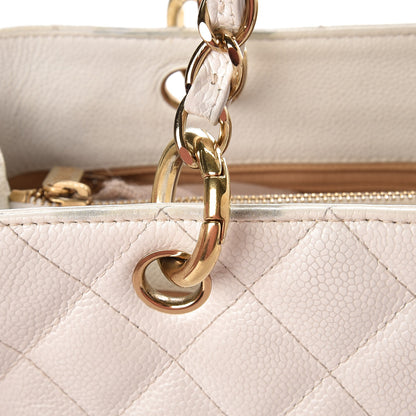 Chanel Caviar Quilted Grand Shopping Tote GST White 15 of 17