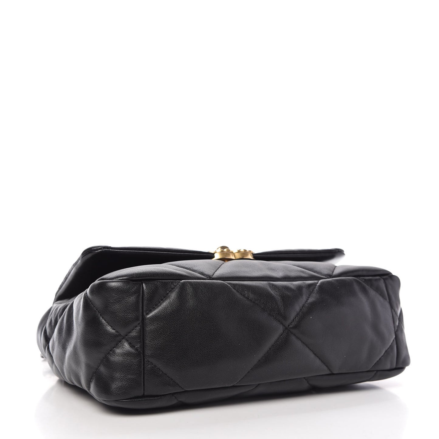 Goatskin Quilted Medium 19 Flap Black