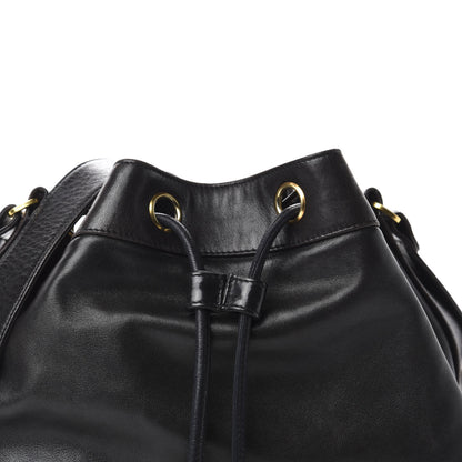 Chanel Lambskin Drawstring Bucket Bag Black 13 of 13