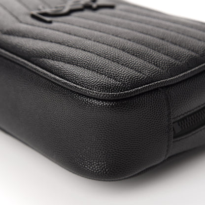 Saint Laurent Grain De Poudre Matelasse Monogram Mini Lou Camera Bag Black 7 of 10