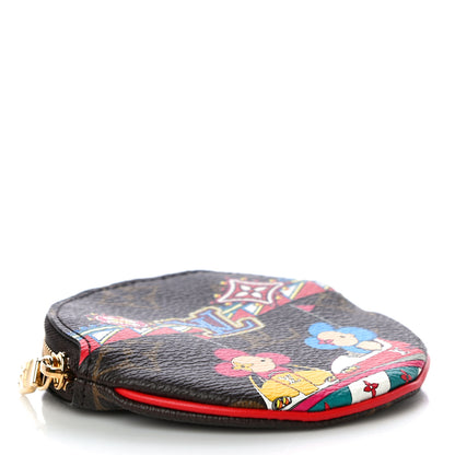 Louis Vuitton Monogram 2020 Christmas Animation Bumper Cars Round Coin Purse Coquelicot 4 of 10