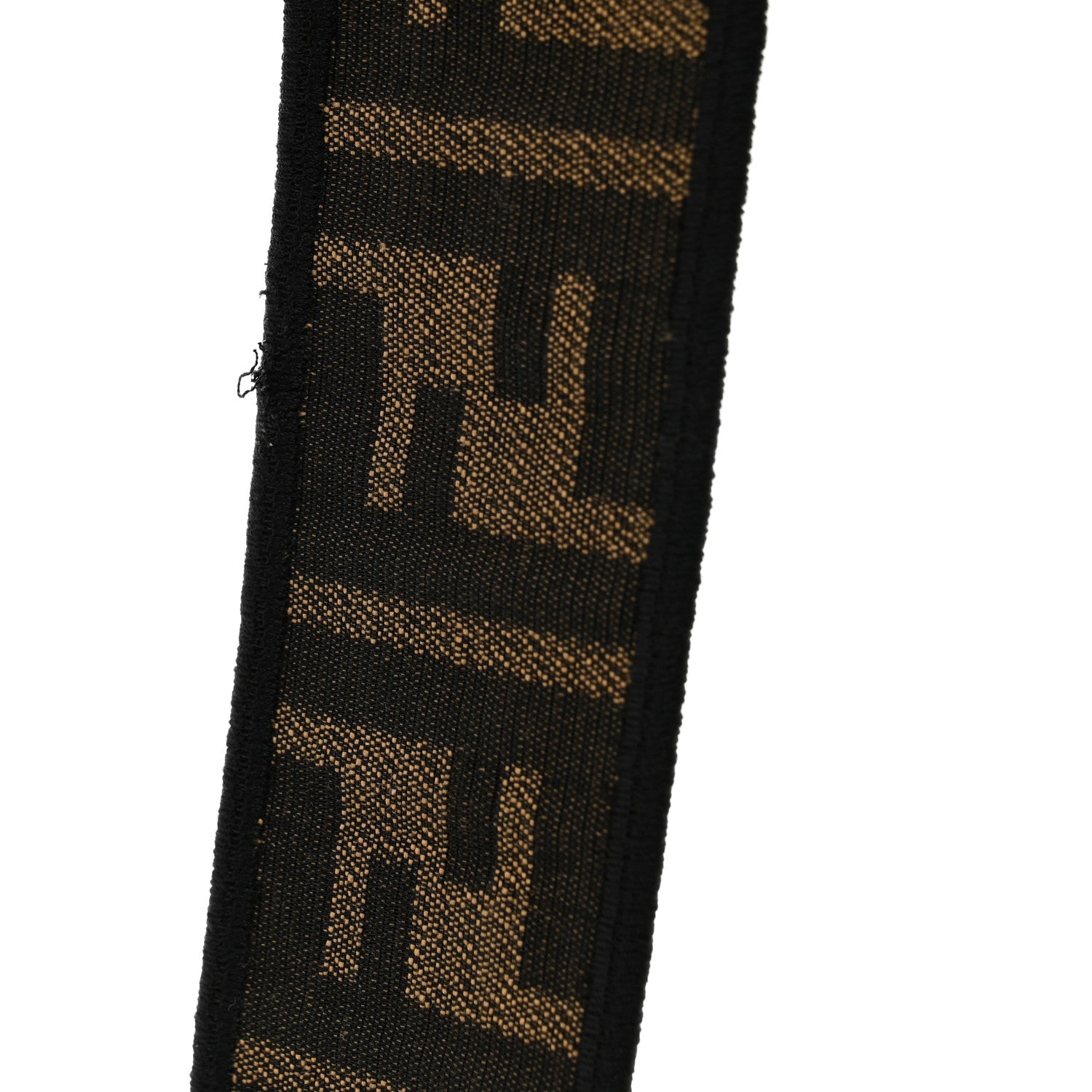 Fendi Fabric Jacquard FF 1974 Medium Baguette Tobacco Moro Black