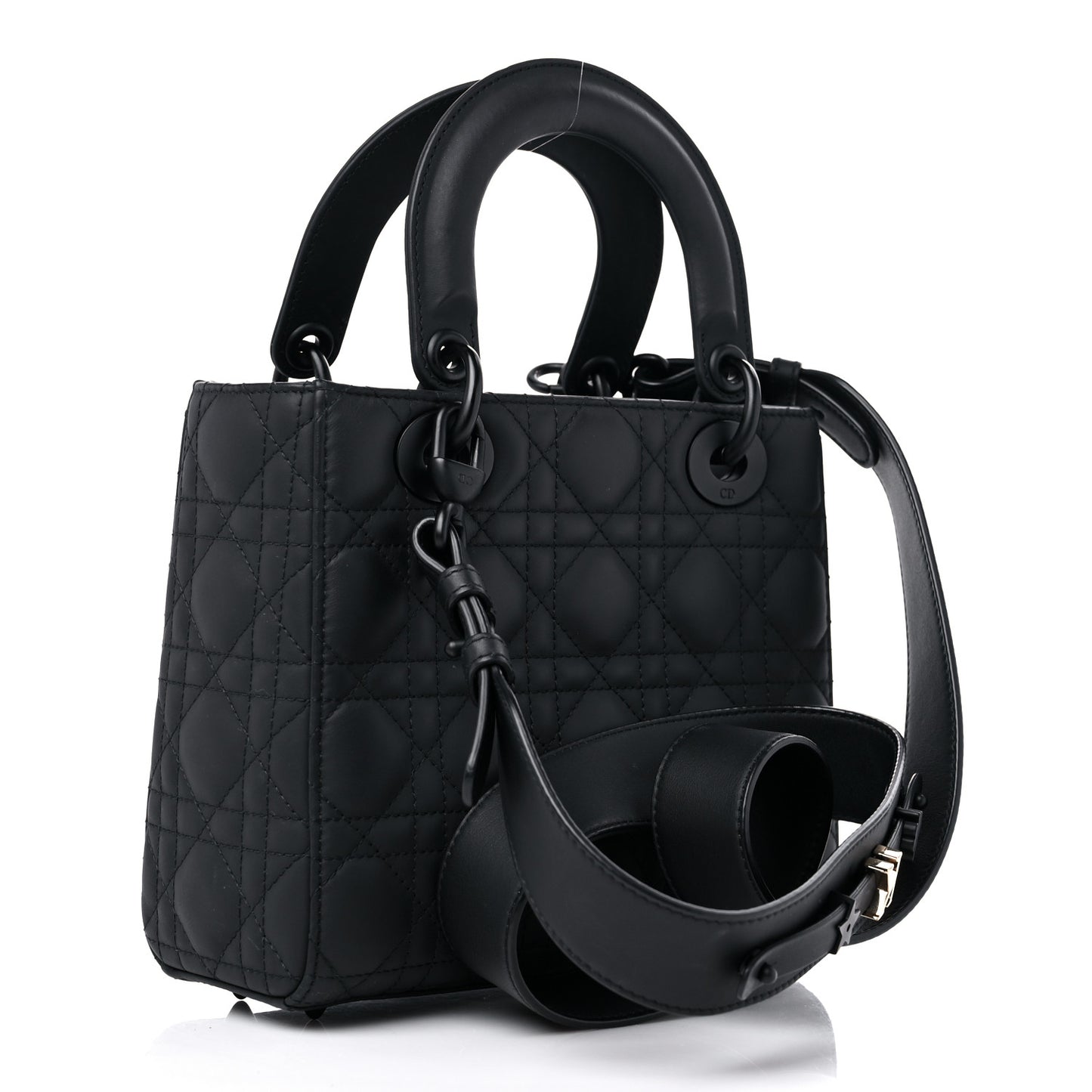 Ultra Matte Calfskin Cannage Small My ABCDior Lady Dior Black