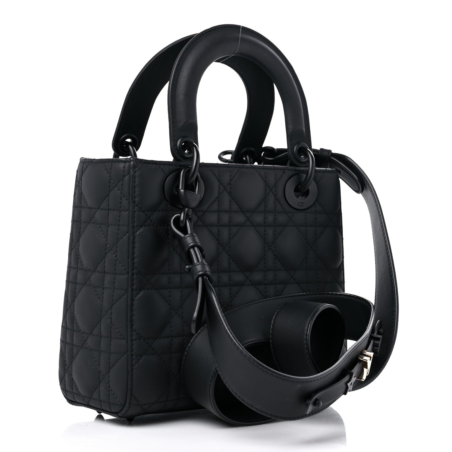 Christian Dior Ultra Matte Calfskin Cannage Small My ABCDior Lady Dior Black 3 of 14