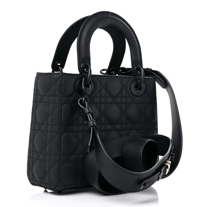 Christian Dior Ultra Matte Calfskin Cannage Small My ABCDior Lady Dior Black 3 of 14