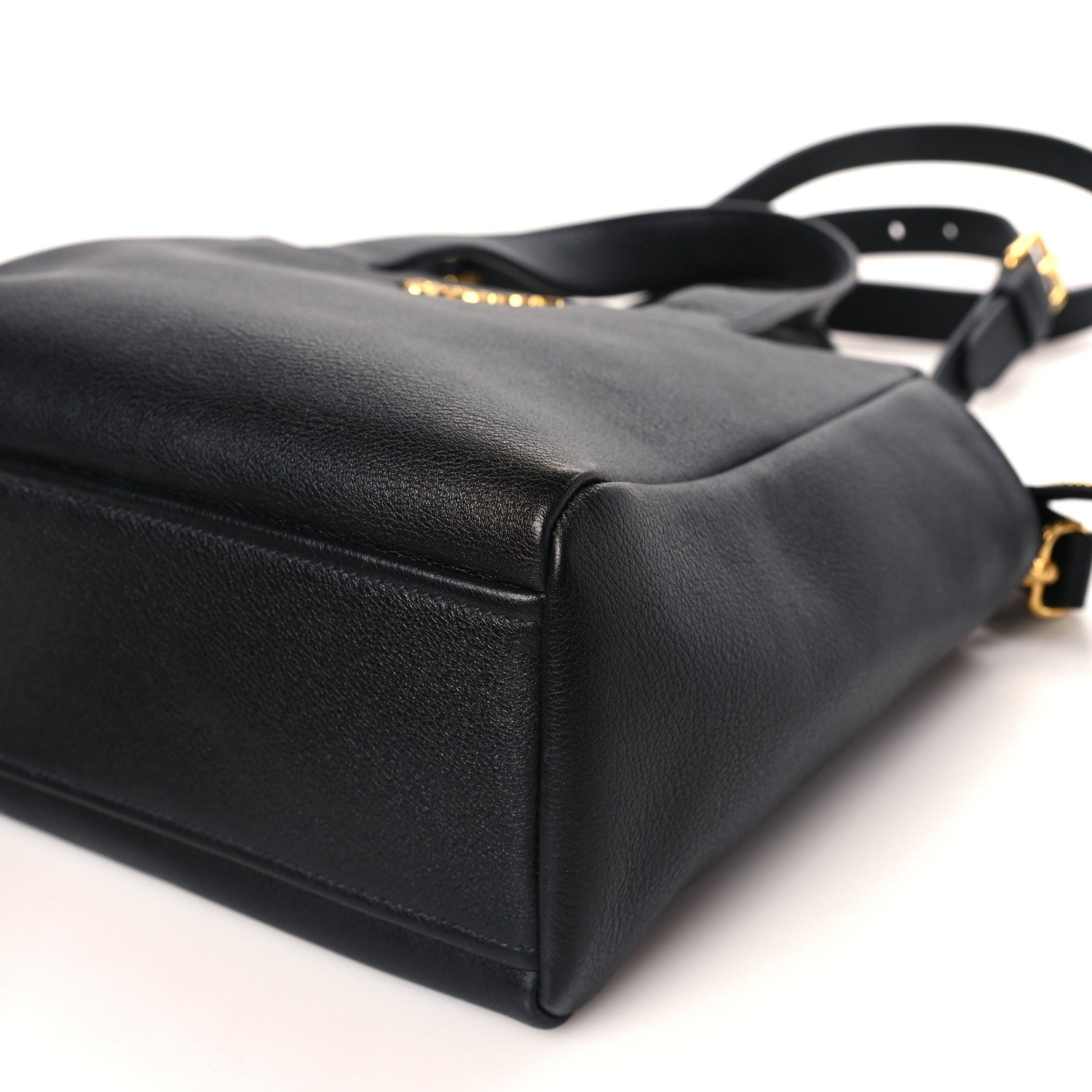 Prada Vitello Cervo Mini Satchel Black 9 of 9
