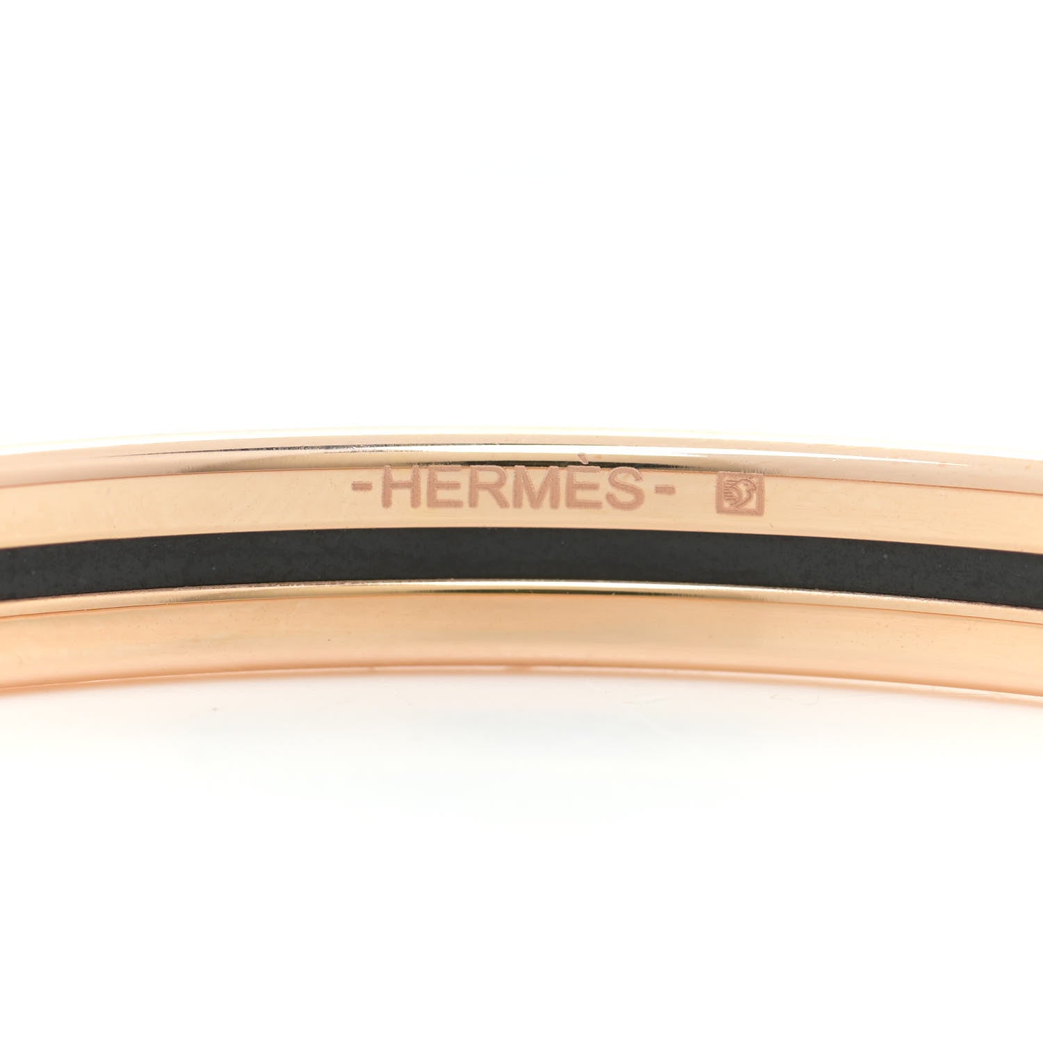 Hermes Enamel Printed Extra Narrow Bracelet 70 Pannacotta 4 of 5
