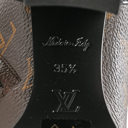 Louis Vuitton Patent Calfskin Monogram Star Trail Ankle Boots 35.5 Black 6 of 9