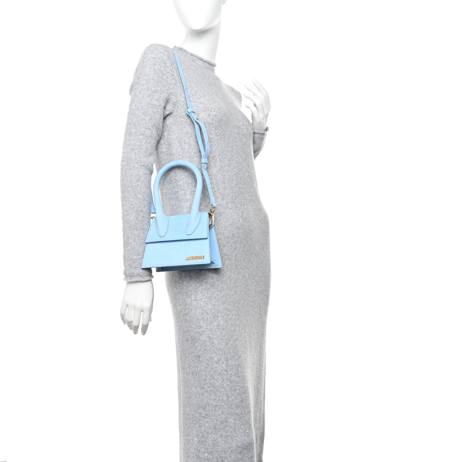 Jacquemus Nubuck Le Chiquito Moyen Light Blue 2 of 14