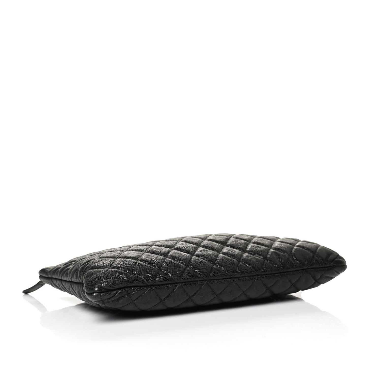 Caviar Quilted Large Cosmetic Case Black