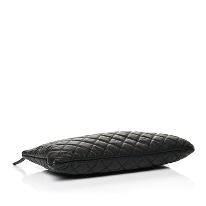 Chanel Caviar Quilted Large Cosmetic Case Black 5 of 14