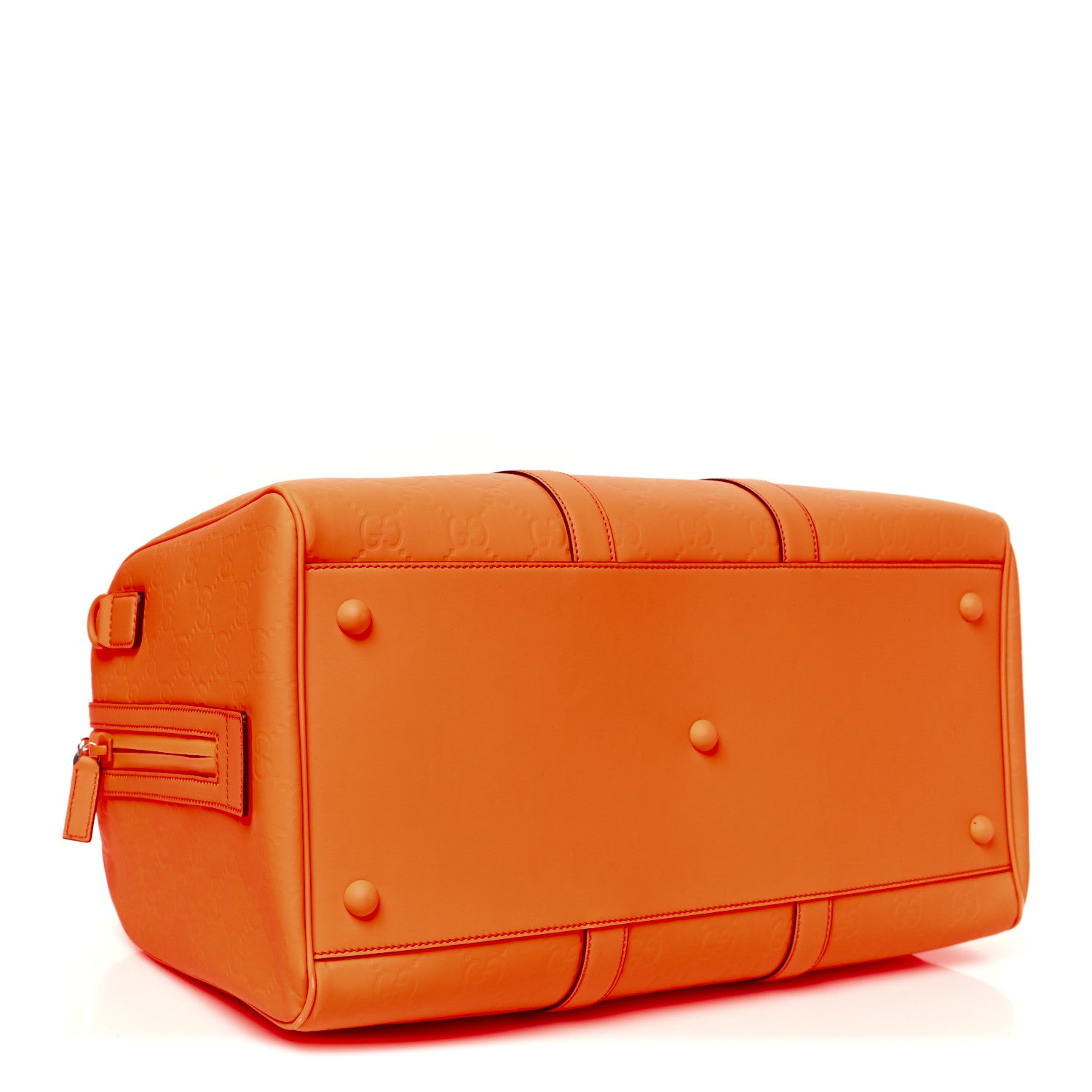 Gucci Rubber Effect GG Embossed Duffle Bag New Orange Fluo 1854737