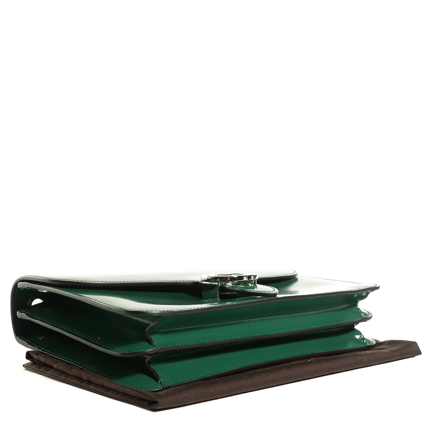 Gucci Shade Lux Calfskin Interlocking G Shoulder Bag Turtle Green 4 of 7