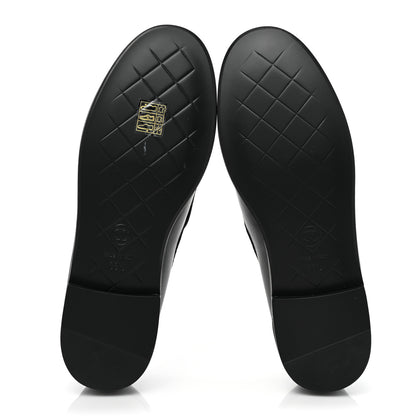 Chanel Lambskin Quilted CC Turnlock Loafers 38.5 Black 5 of 9