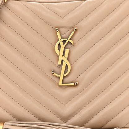 Saint Laurent Calfskin Matelasse Monogram Lou Camera Bag Dark Beige 8 of 17