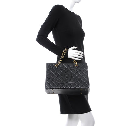 Chanel Caviar Quilted Grand Shopping Tote GST Black 2 of 15