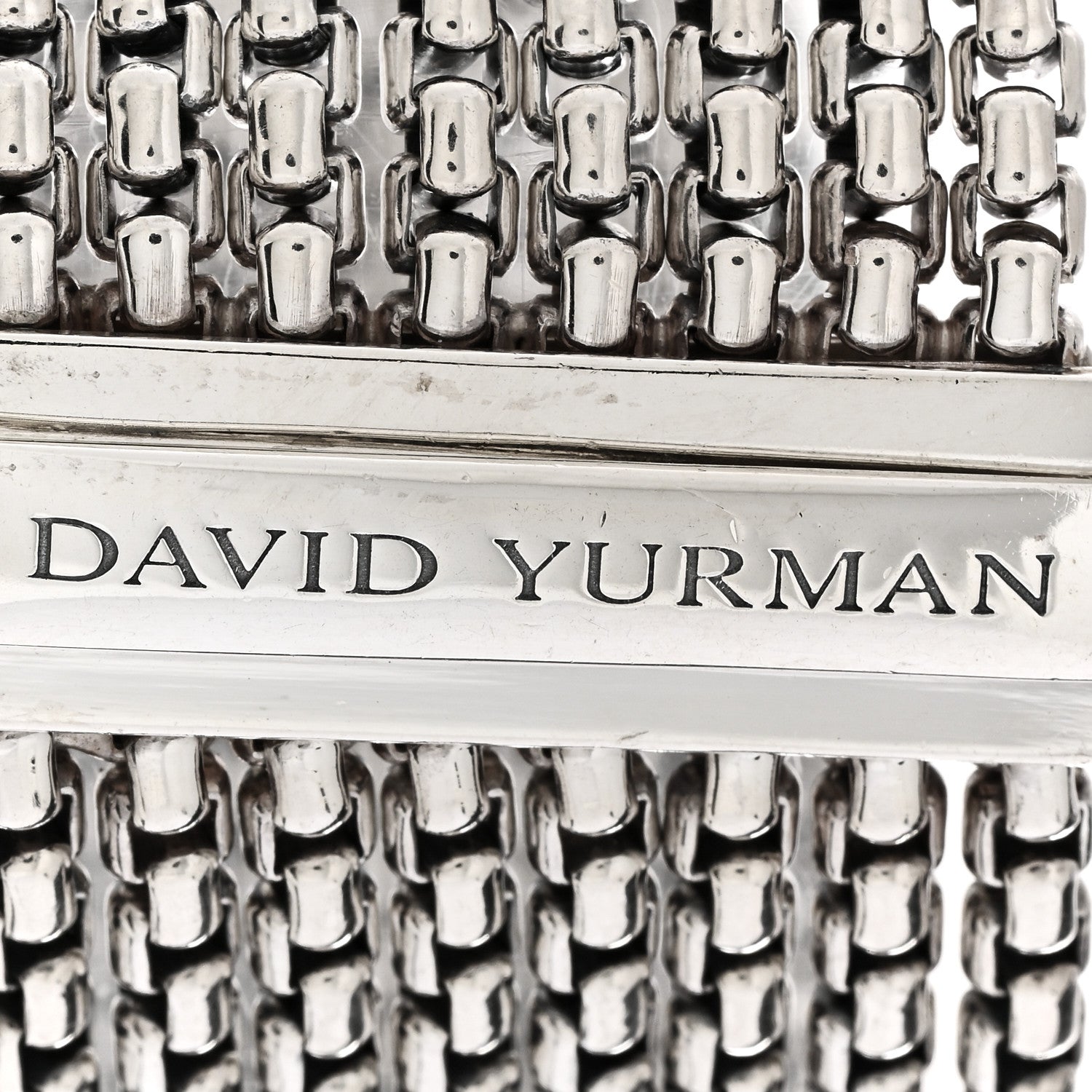 David Yurman Sterling Silver Eight-Row Box Chain Bracelet 3 of 3