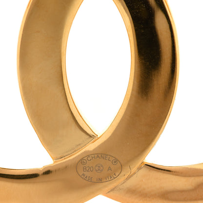 Chanel Metal Paris Button CC Large Brooch Gold 4 of 5