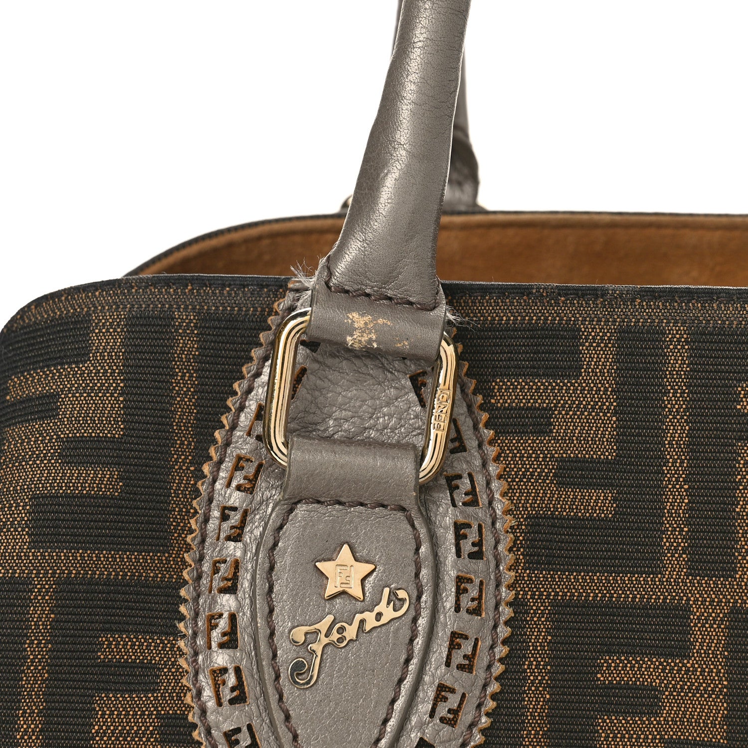 Fendi Zucca Studded Bag De Jour Tobacco 9 of 14