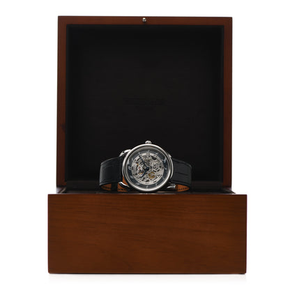 Hermes Stainless Steel Alligator 41mm Arceau Squelette Automatic Watch Noir 9 of 10