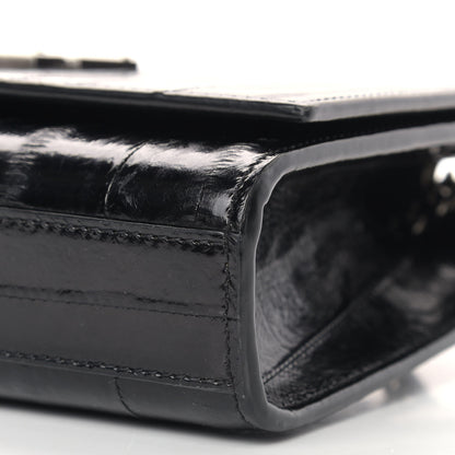 Saint Laurent Glossy Eelskin Small Monogram Kate Satchel Black 7 of 10