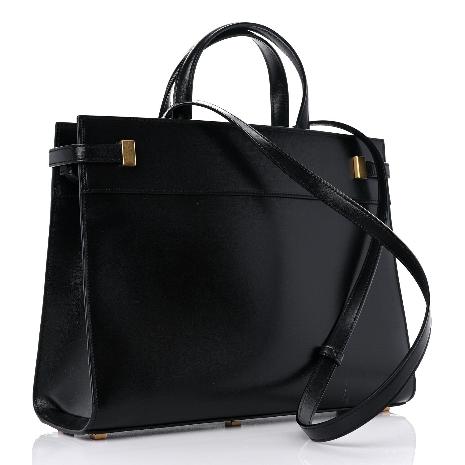Saint Laurent Calfskin Small Manhattan Shopper Tote Black 3 of 14