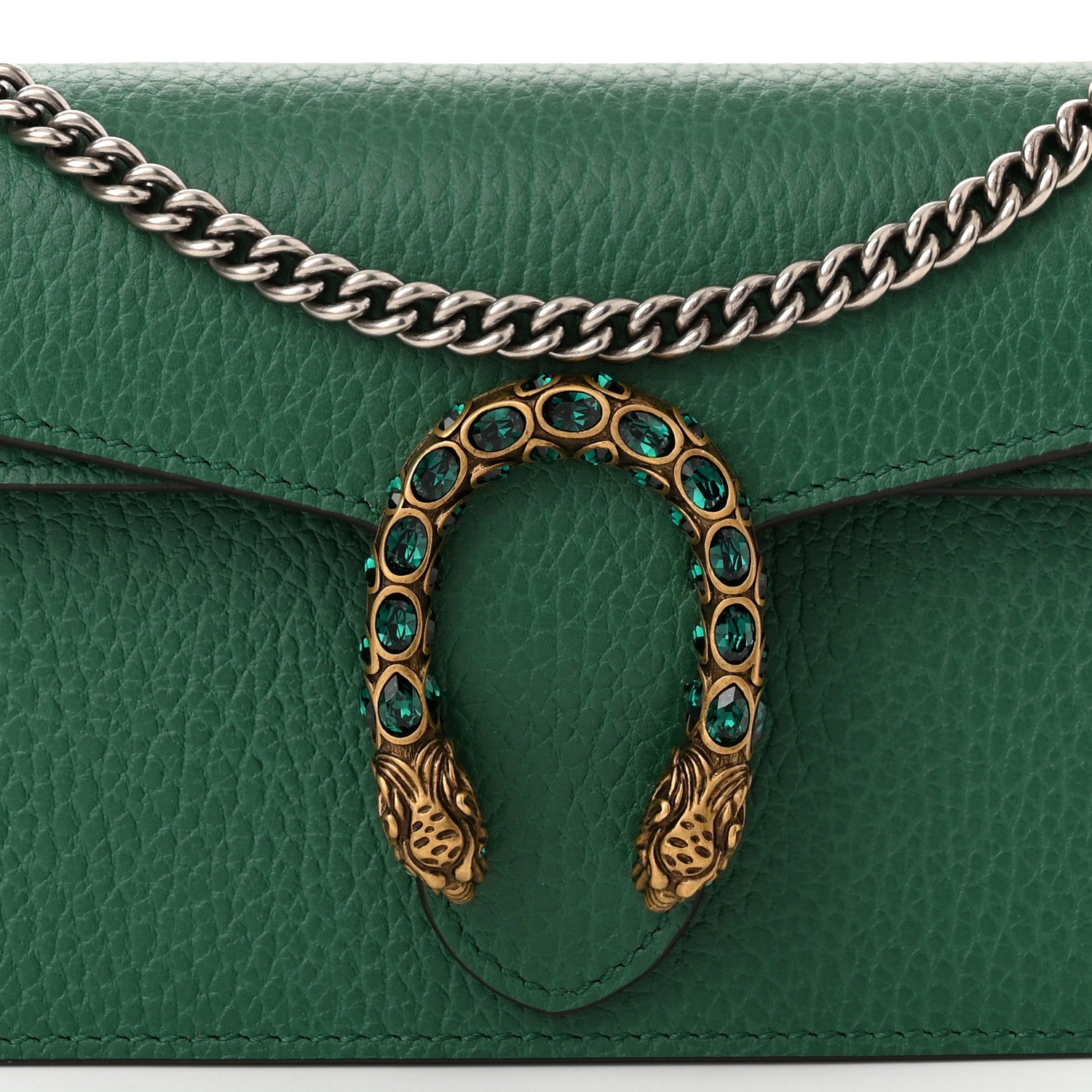 Gucci Calfskin Super Mini Dionysus Shoulder Bag Emerald 7 of 9
