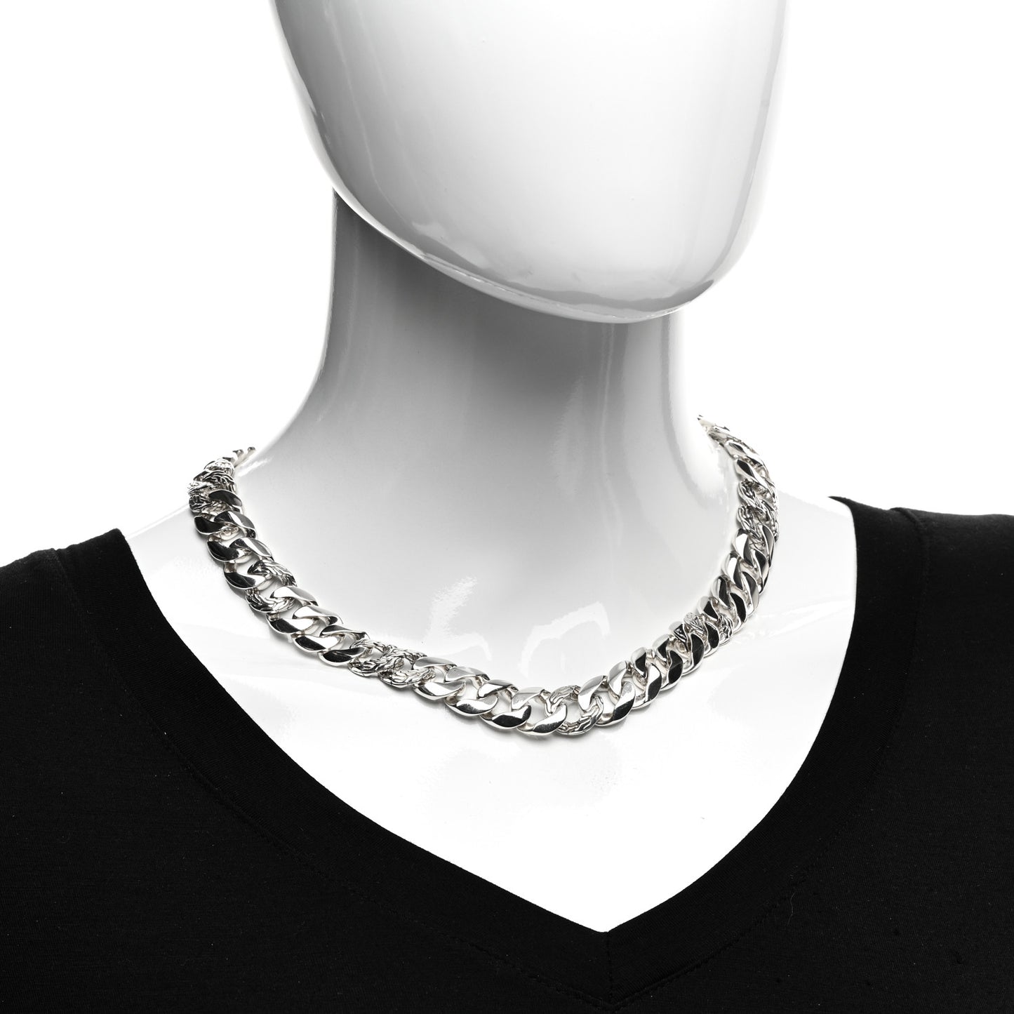 Sterling Silver 14mm Curb Chain Necklace