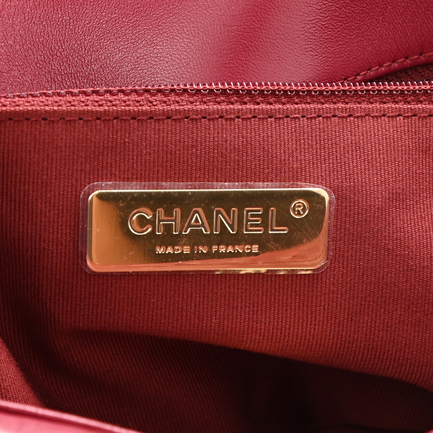 Chanel Lambskin Quilted Medium Chanel 19 Flap Dark Red 6 of 10
