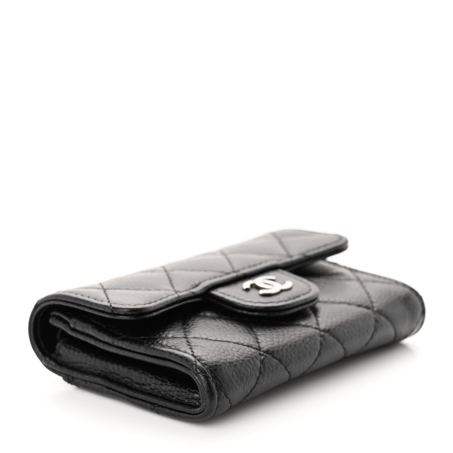 Chanel Caviar Quilted Flap Card Holder Wallet Black 4 of 11