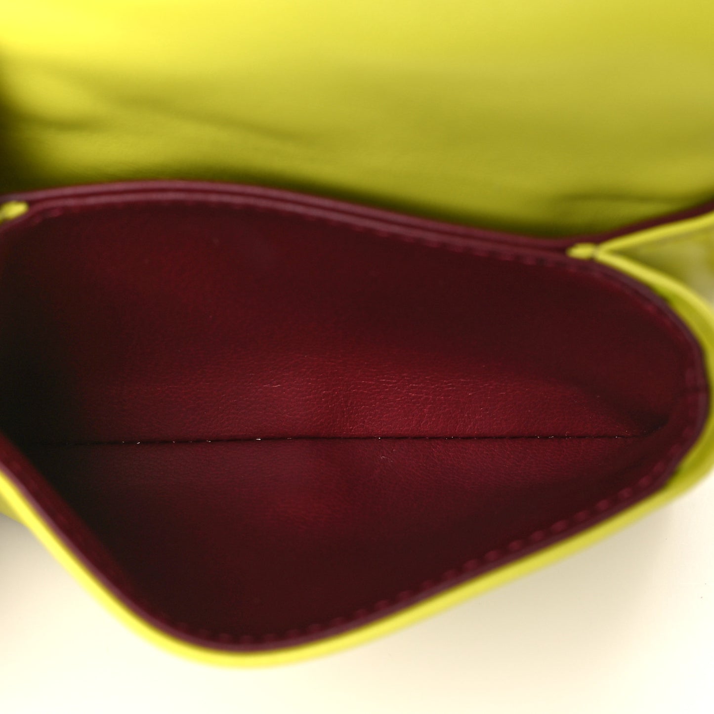 Lambskin Embossed Monogram Coussin Belt Vert Acide