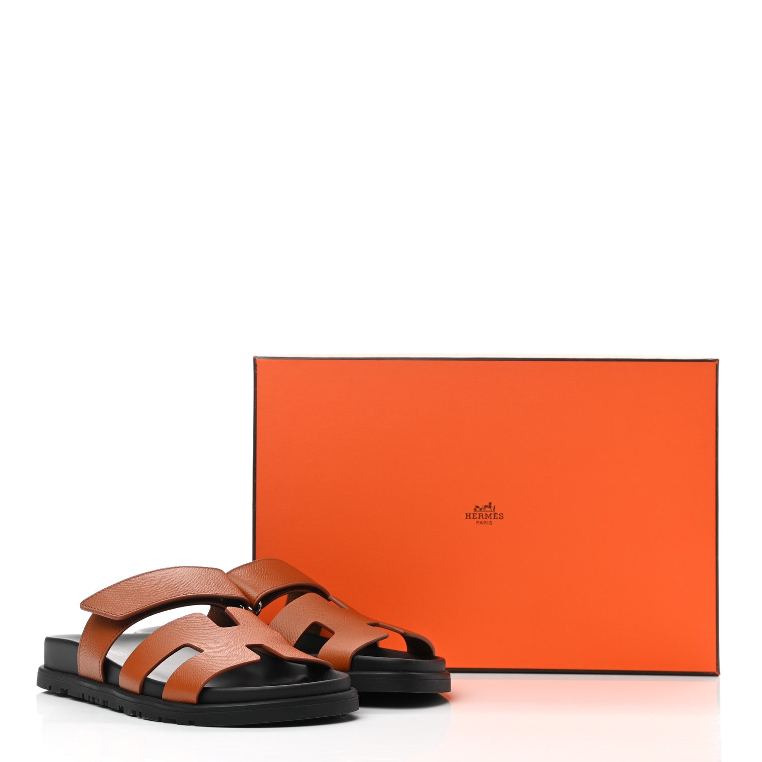 Hermes Calfskin Womens Chypre Sandals 35 Gold 9 of 9