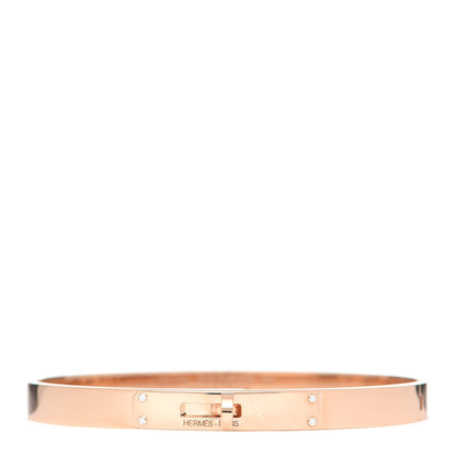 Hermes 18K Rose Gold Diamond PM Kelly Bracelet SH 1 of 6