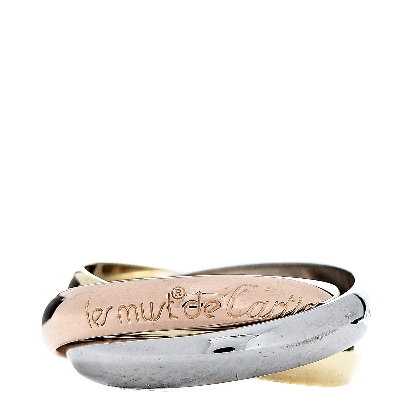 18K Pink Yellow White Gold Classic Les Must De Trinity Ring 51 5.75