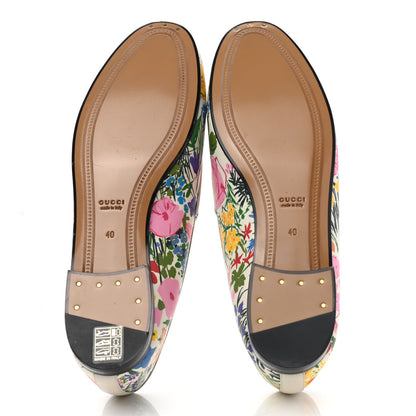 Gucci X KEN SCOTT Canvas Infinity Giardino d Apri Womens Jordaan Loafers 40 Ivory Pink Mystic White 10 of 16
