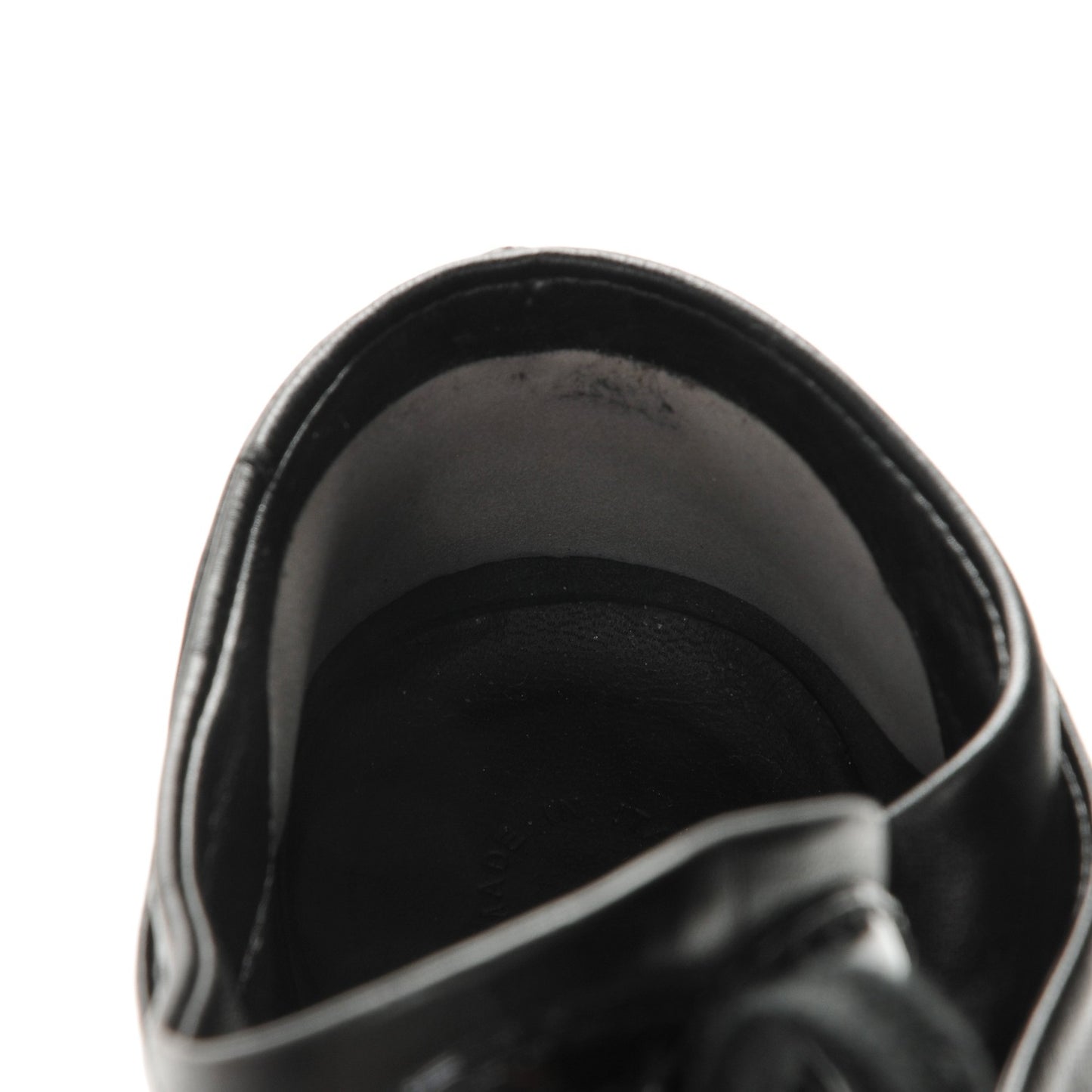 Lambskin Patent Calfskin Cap Toe CC Sneakers 37 Black