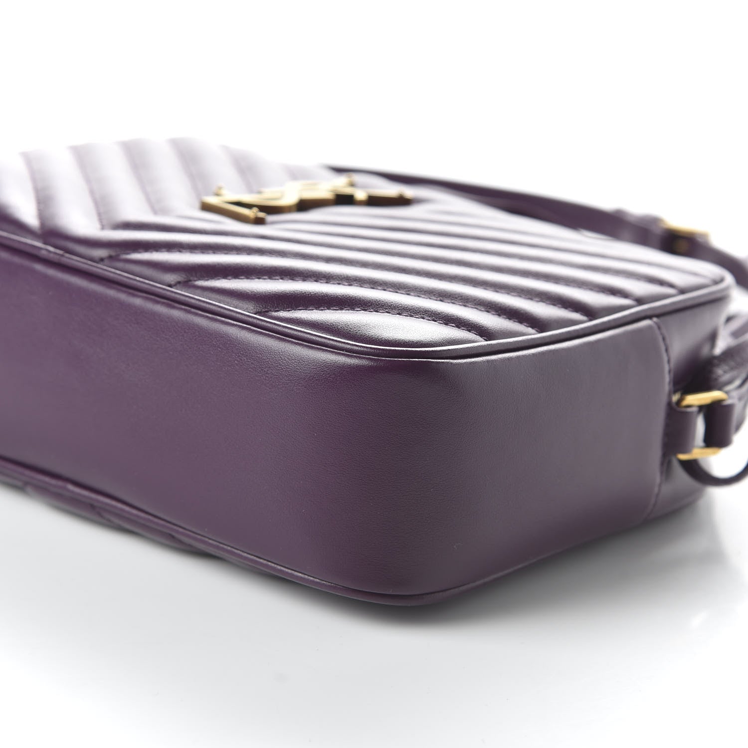 Saint Laurent Calfskin Matelasse Monogram Lou Camera Bag Purple 7 of 9