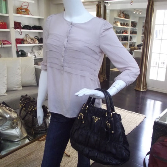 Nappa Dressy Gaufre Tote Black