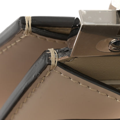 Fendi Patent Petite Peekaboo Cut Beige Amid 14 of 14